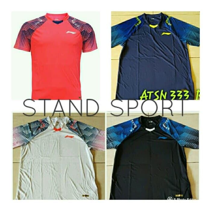 BAJU OLAHRAGA Kaos Baju Badminton Bulutangkis Lining All England 2018