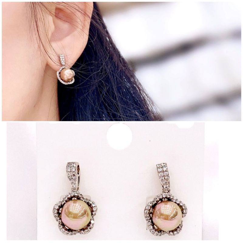 Anting Silver925 Perak Mata Kilau anting silver Anti Karat anti alergi berlian kilap AN299