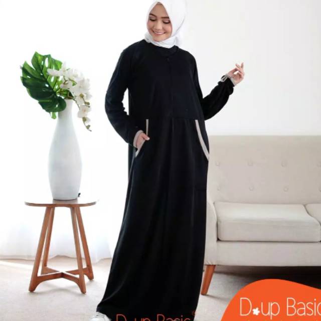 DUPBASIC GAMIS KAOS DARREN - Gamis Syari Terbaru Bahan Kaos Busui Friendly Kaos Muslim Casual Daily