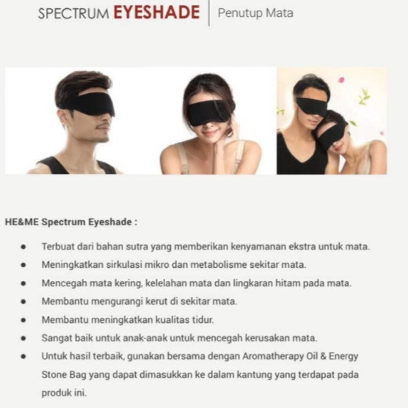 Penutup Mata Eyeshade Pelindung Mata Katarak He &amp; Me Spectrum Terapi Mata Anak dan Dewasa