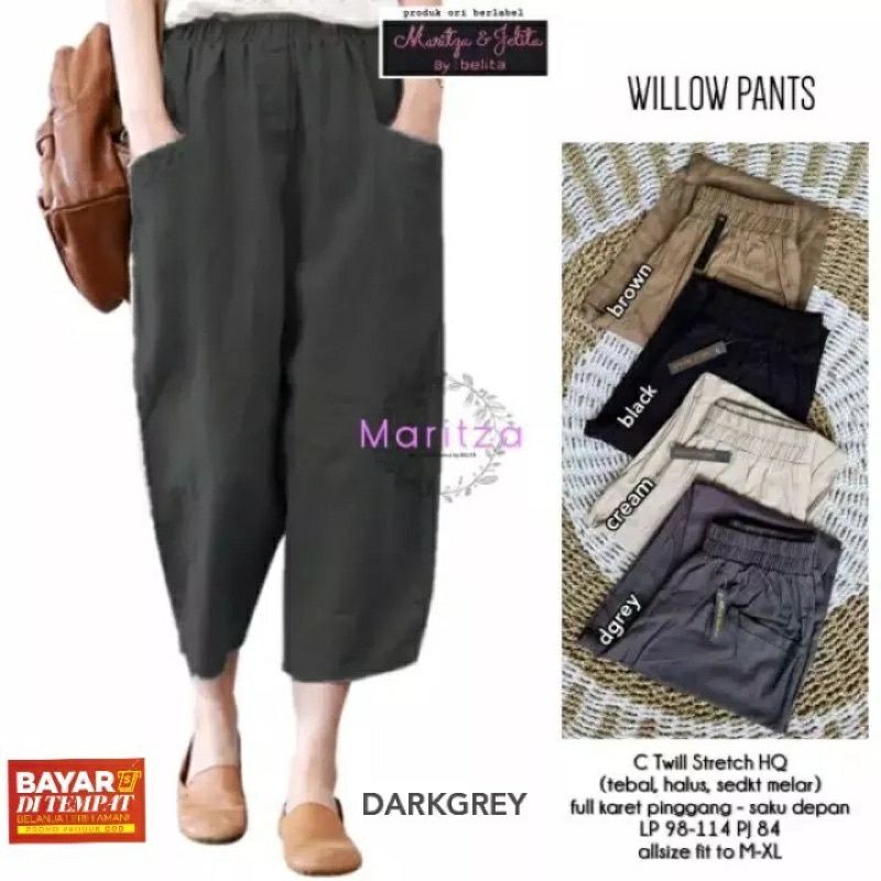 UNIQLO  PANT CELANA PANJANG WANITA TWILL PREMIUM FASHION PAKAIAN WANITA MURAH