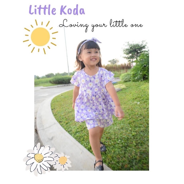 1-4TH SETELAN ANAK PEREMPUAN ARABELLA ONE SET ANAK RAYON FREE HEADBAND by LITTLE KODA