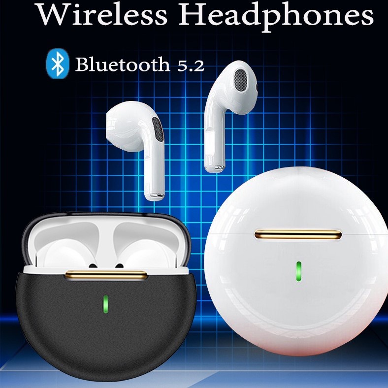 SB Earbud TWS PRO6 , Headphone Suara Super Bass, Earbud Nirkabel Earphone Tws dengan Kotak Pengisian