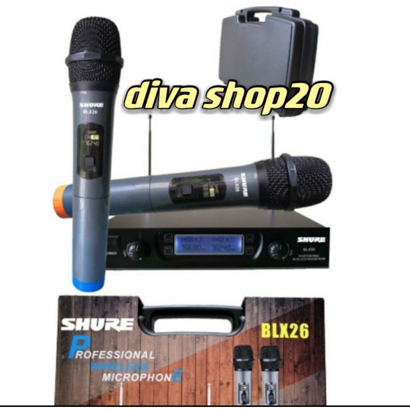 mic wireles SHURE BLX26 shure blx 26 free koper
