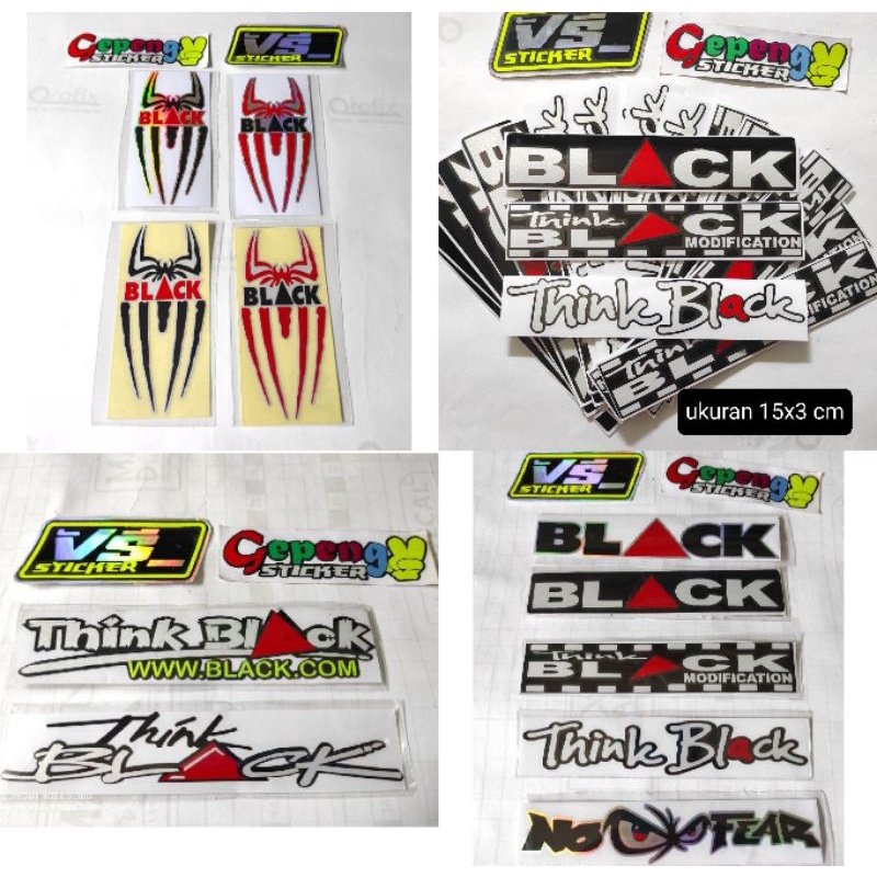 

STICKER CUTTING MOTOR MOBIL LABA LABA BLACK THINK BLACK No Fear MURAH