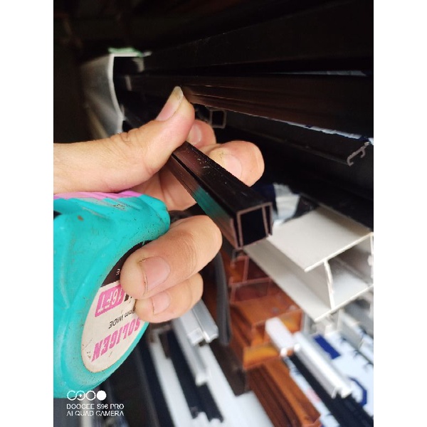 lis u 3/8 (9 mm) coklat per meter