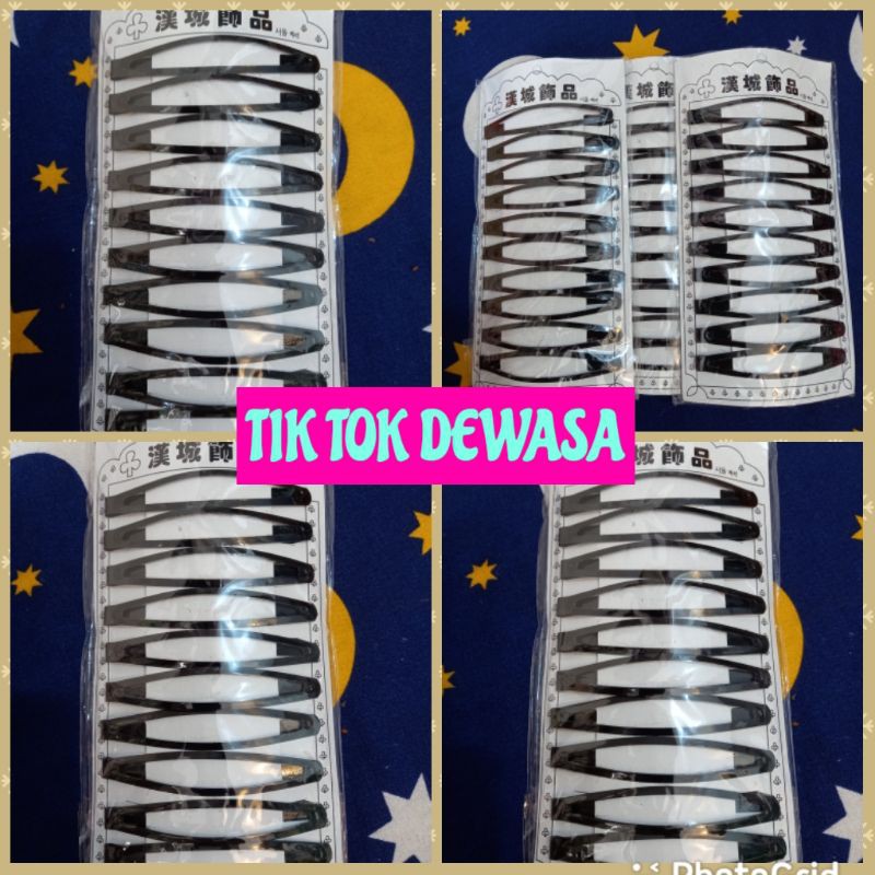 Jepit Rambut TIK TOK Hitam Dewasa Besar