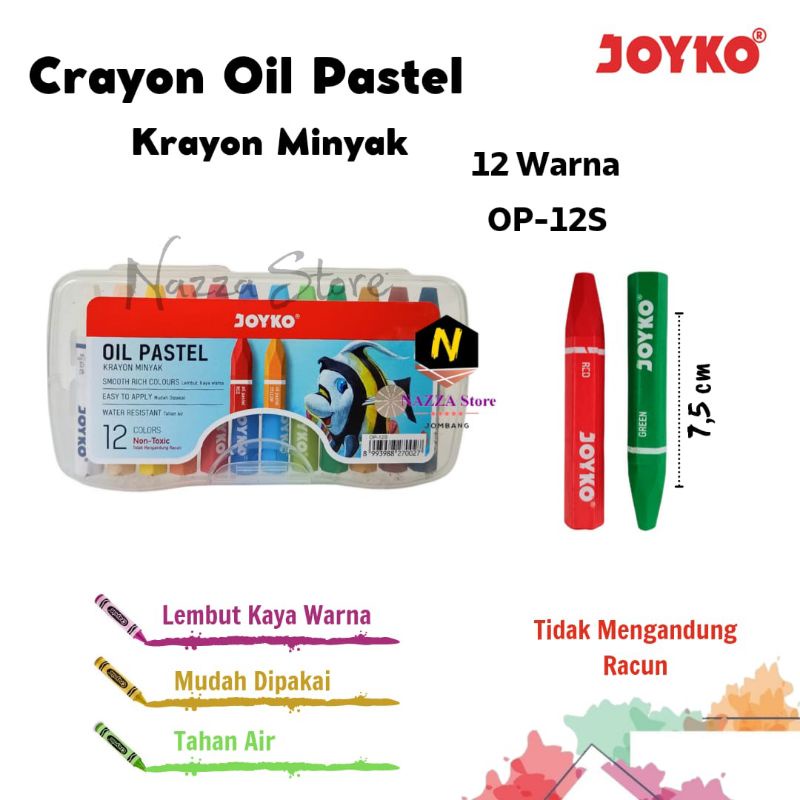 

Joyko Crayon Oil Pastel Krayon Minyak 12 warna