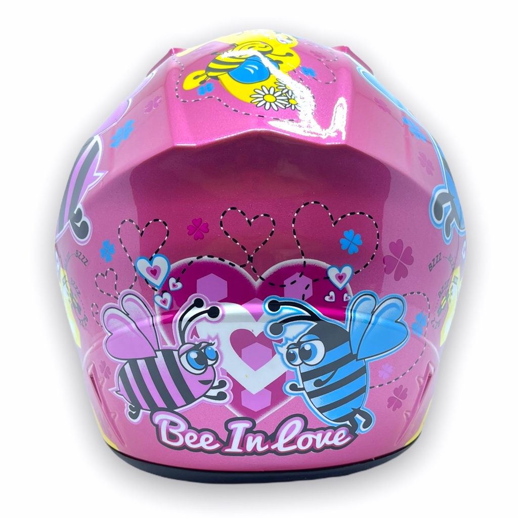 Helm WTO Z1R Pet - Bee In Love - Pink Met - Half Face ALL SIZE