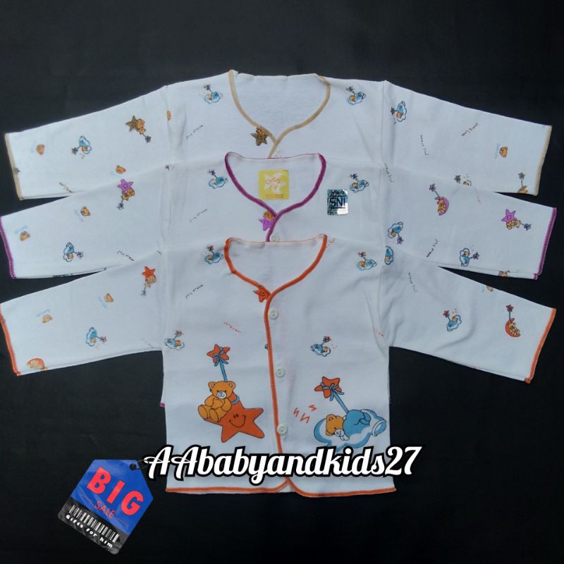 Baby Life 3PC Baju Bayi Lengan Panjang Newborn Lembut Dan SNI