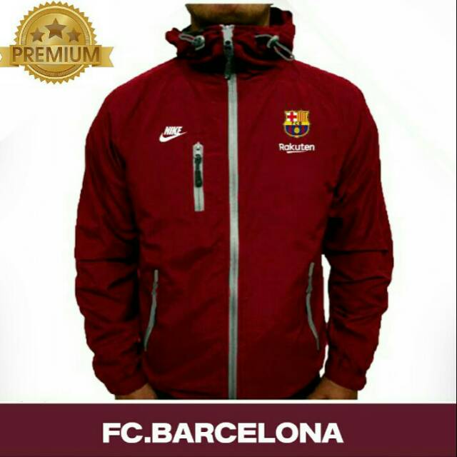 JAKET BARCA BARCELONA WATERPROOF HOODIE TRACKER BOLA COWOK NIKE MURAH WINBREAKER SPORTY OUTWEAR PRIA