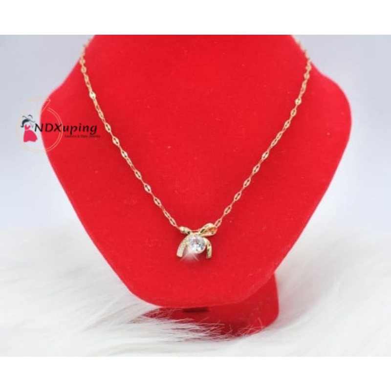 Kalung Pita Permata Titanium N13062207