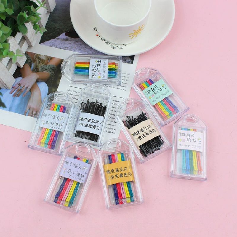 [12Pcs]Jepit lidi korea import warna warni // hair clips korean style