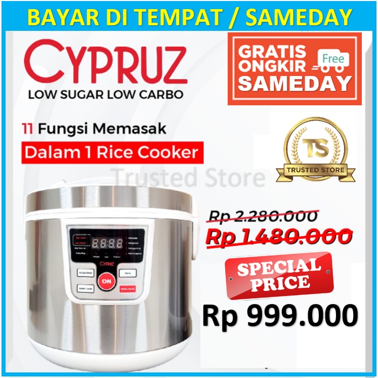 Cypruz Low Sugar Rice Cooker - Ricecooker Low Carbo Cyprus Low Carb Rendah Gula