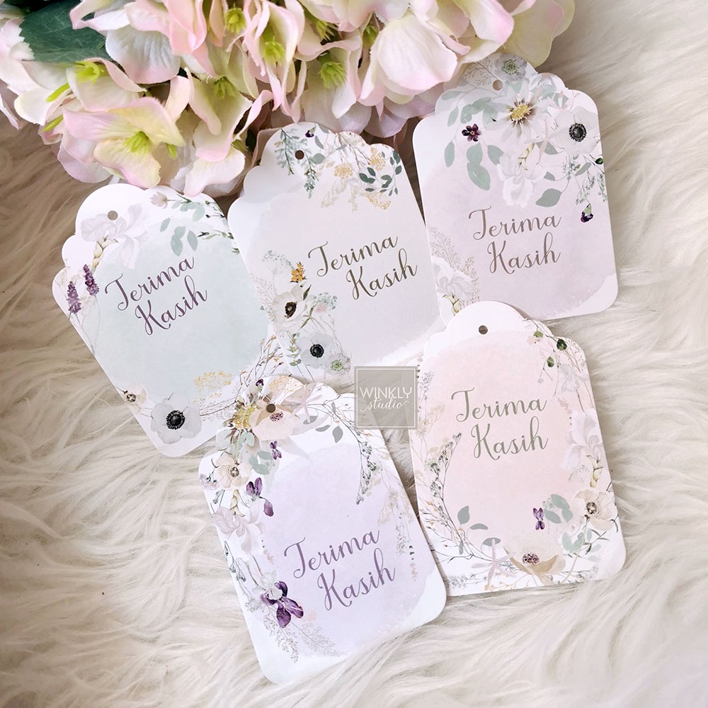 25pcs Hang Tag Thankyou Hangtag Thank You Card Mini Kartu Terima Kasih