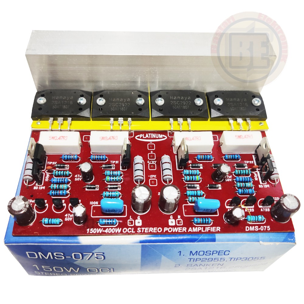 Jual KIT Power Amplifier OCL Stereo 150-400 Watt TR Sanken Platinum DMS