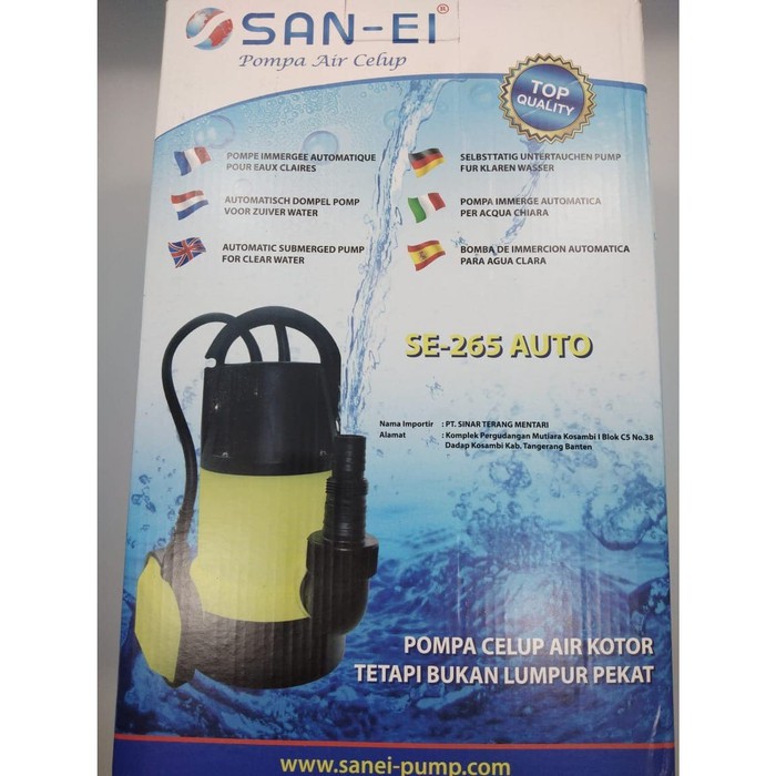 Pompa Air Celup Sirkulasi Kolam Ikan SAN EI SE 265 Auto Air Kotor