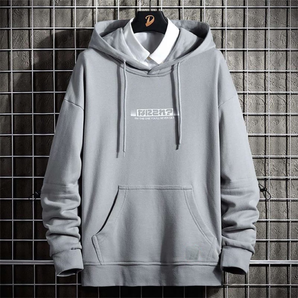 SWEATER HOODIE PRIA NEVER GET TERBARU