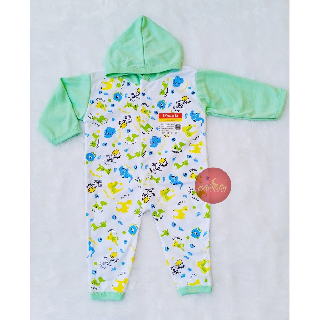 ￼ 3 Stel Baju Bayi Jumper/Jumper Bayi 0-8 Bulan Kancing Depan/Jumper Kaki Buka