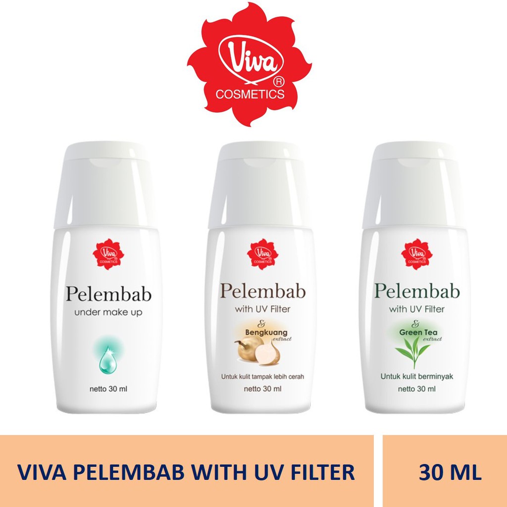 Viva Pelembab Under Make Up with UV Filter, Bengkuang/Green Tea Extract 30ml (VH)