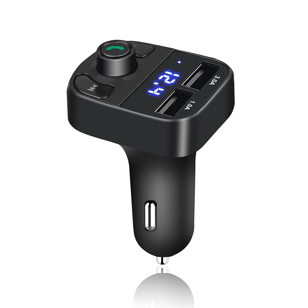 Pengisi Daya Mobil USB Ganda Bluetooth Handfree FM Transmitter MP3 Audio Player | Shopee Indonesia