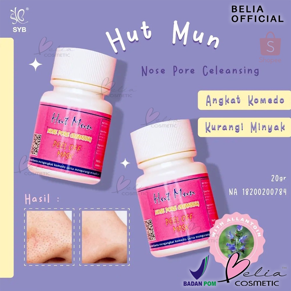 ❤ BELIA ❤ SYB Hut Mun Nose Pore Cleansing Peel Off Mask 20g | Angkat Komedo | Pembersih Komedo | Hutmun | BPOM