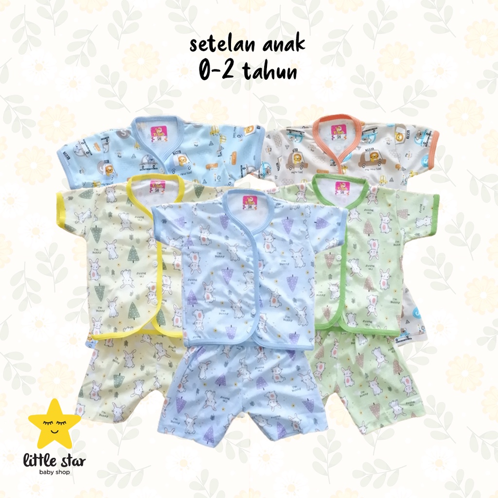 Y Lin Setelan Anak Bayi Cewek Cowok | Baju Set Atasan Celana Anak Perempuan Laki Unisex