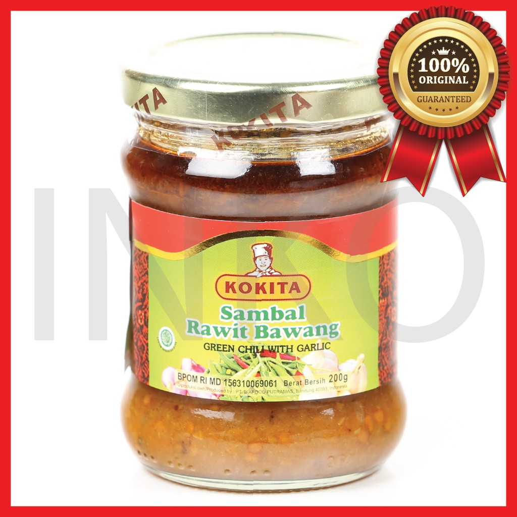 

KOKITA SAMBAL RAWIT BAWANG GREEN CHILI WITH GARLIC TOPLES 200GR