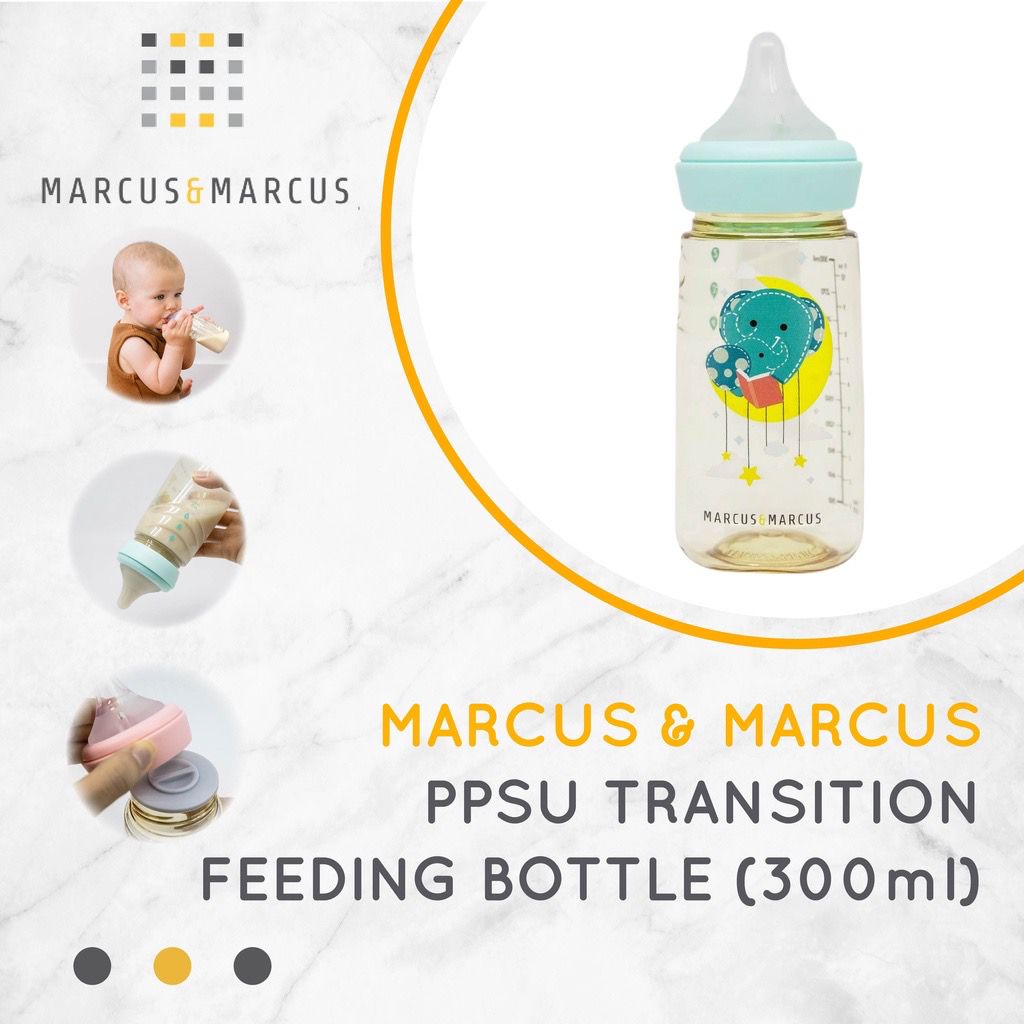 MARCUS &amp; MARCUS PPSU TRANSITION FEEDING BOTTLE 300ML