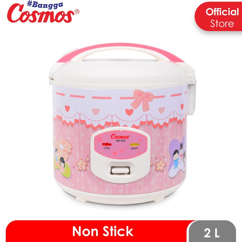 Cosmos CRJ3232 Rice Cooker / Magic Com 1.8 Liter 3 in 1 Bonus Gelas Ukur dan Sendok Nasi