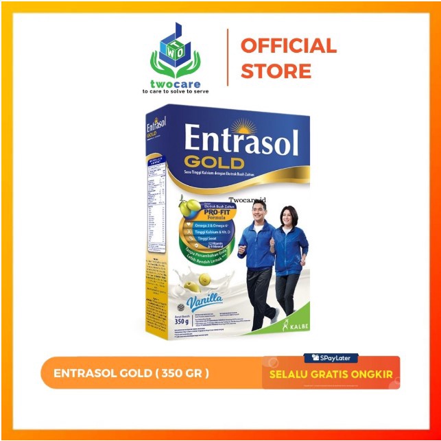 Entrasol Gold Vanila Coklat Original 350 gr - Susu Lansia