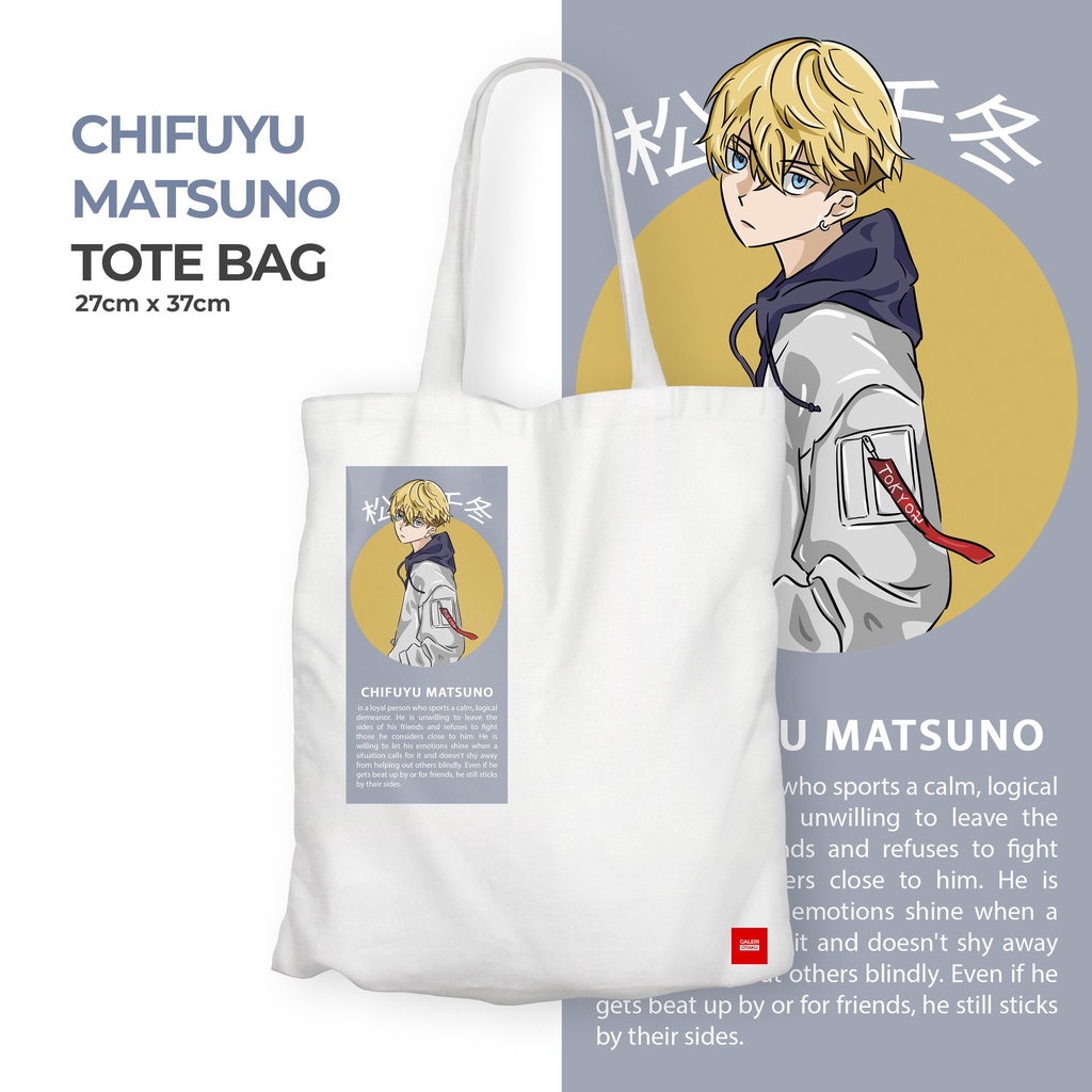 CHIFUYU MATSUNO Tote Bag Kanvas Anime Tokyo Revengers / Chifuyu Matsuno / Tokyo Manji / Merchandise Anime / Tote Bag Anime
