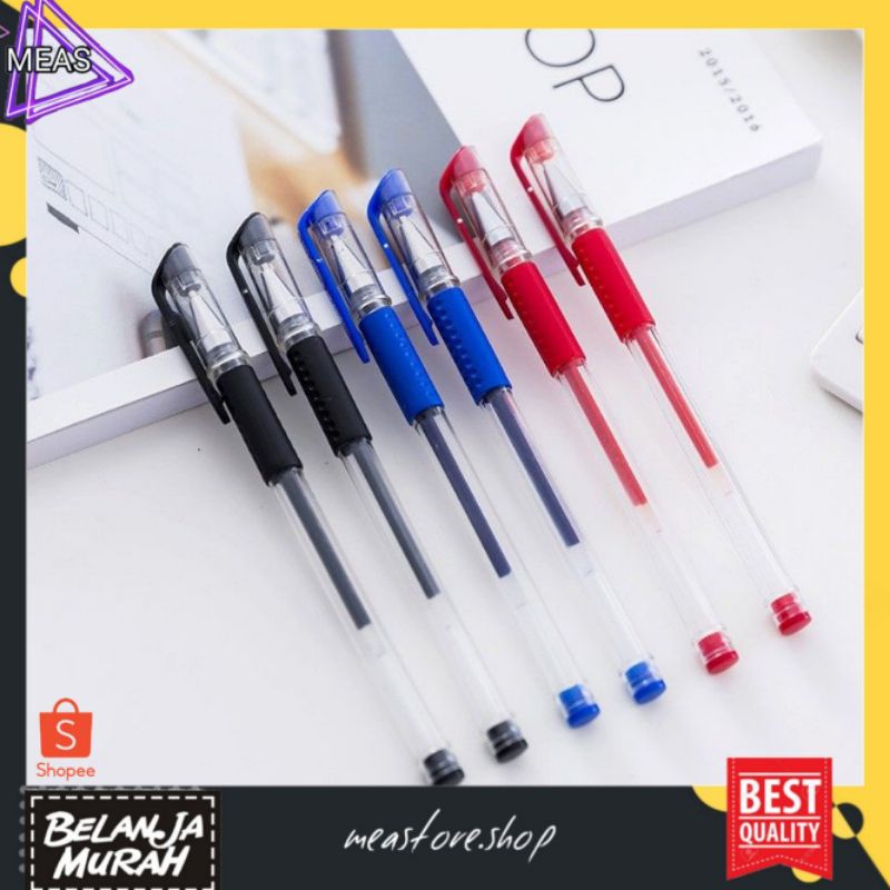 MEASTORE | PULPEN GEL INK 0.5MM / ALAT TULIS KANTOR SEKOLAH / PENA / PEN TINTA CAIR STANDART