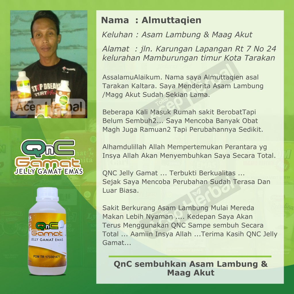 Obat Asam Lambung Qnc Jelly Gamat 100 Alami Bisa Cod Gratis Ongkir Indonesia