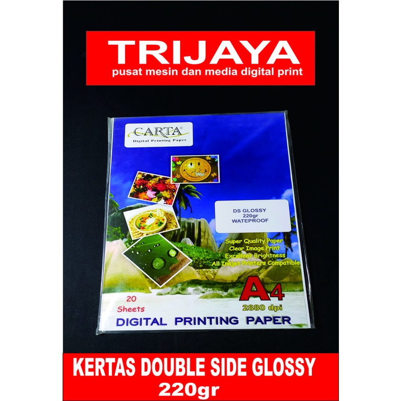 

Kertas Double Side Glossy 220gr