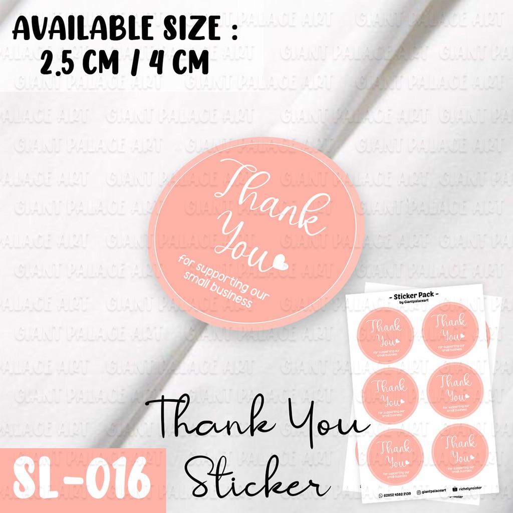 

[GIANT PALACE] 135 PCS LABEL PRODUK / THANKYOU STICKER / STICKER THANK YOU MURAH SL 016