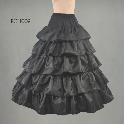 [PRODUK FAVORIT] PETTICOAT HITAM PENGEMBANG ROK GAUN DRESS WEDDING PESTA PCH002