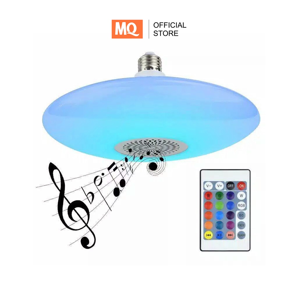 MQ Bohlam Led Musik/Lampu Ufo Speaker Musik RGBW / Lampu Remote Warna warni{NEW}