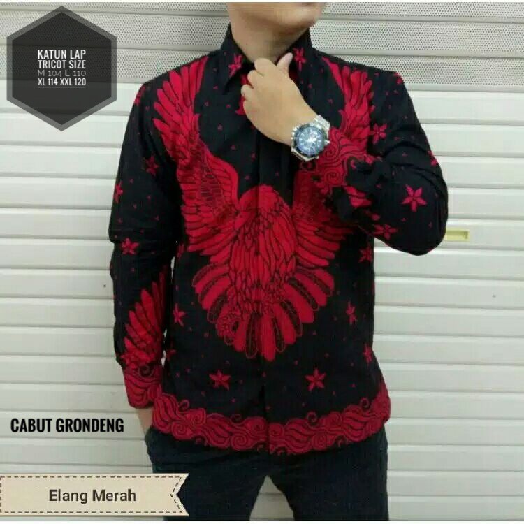 ELANG MERAH DILLAN KEMEJA BAJU BATIK PRIA SOLO LENGAN PANJANG PENDEK LAPIS FURING ATASAN BATIK PREMIUM MODERN KATUN HALUS ADITYA PARANG AHY GOLD AMARTA ANGGADA ANTASENA ARJUNA BARATAYUDA BASUDEWA BOKOR GRANITAN BUNGA SLARAK CAKRA GINANDRA GITARJA PERWIRA