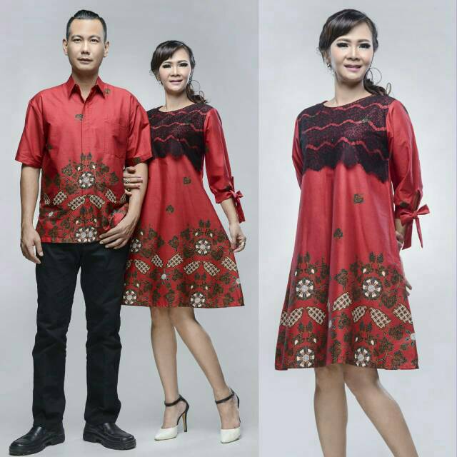 COUPLE DRESS JUMBO, COUPLE TUNIK BROKAT JUMBO, BAJU COUPLE MODERN BIG SIZE, COUPLE BIG SIZE MURAH