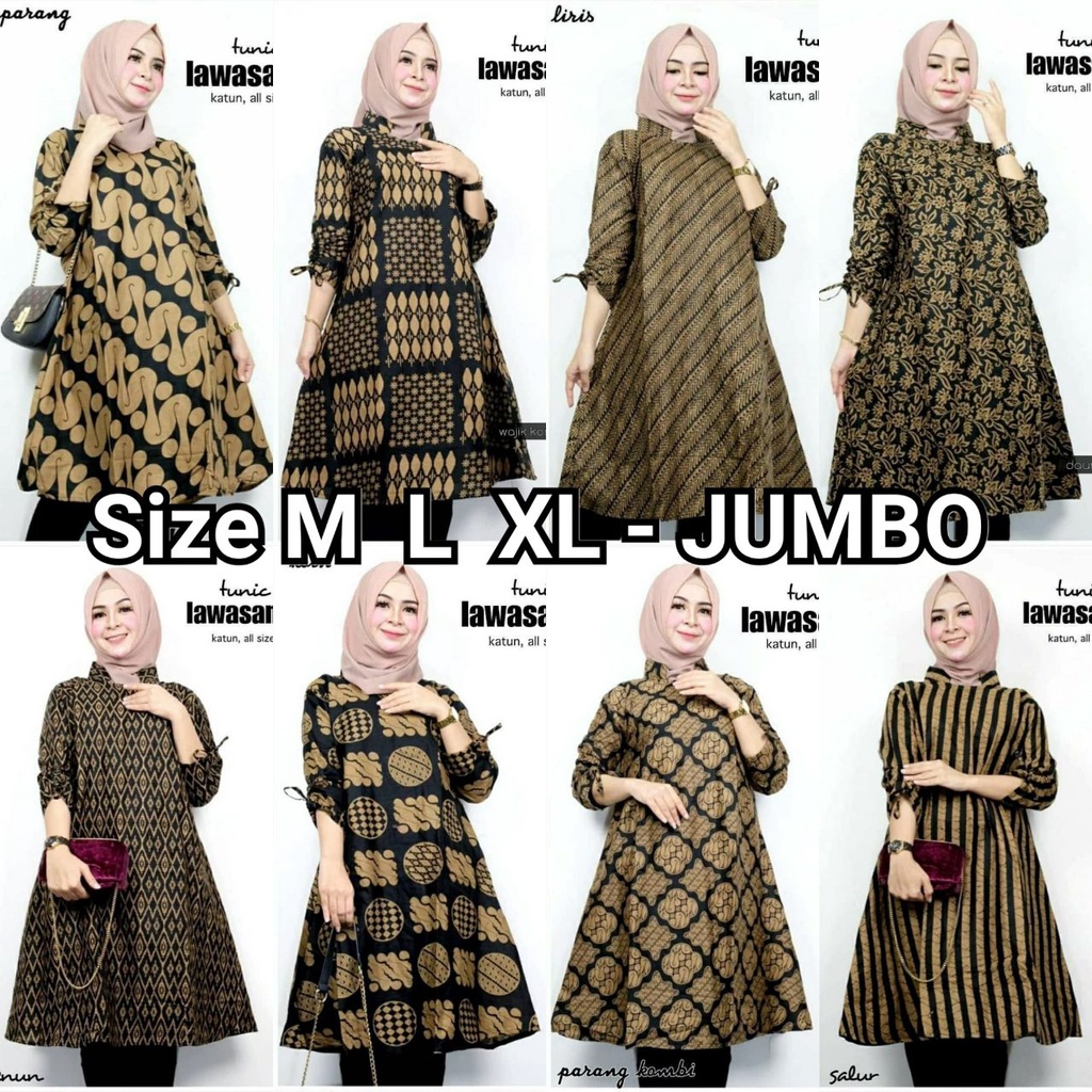 PROMO DISKON COD TUNIK BATIK WANITA MODERN TERBARU M L XL JUMBO ATASAN BATIK WANITA SERAGAM MURAH TERLARIS MOTIF COKLATAN BATIK SOLO BATIK PEKALONGAN TUNIK SERUT GENES JELITA TUNIC NAVBOR YELBOR WHITBOR CREAMBOR TUNIK SERAGAM KANTOR