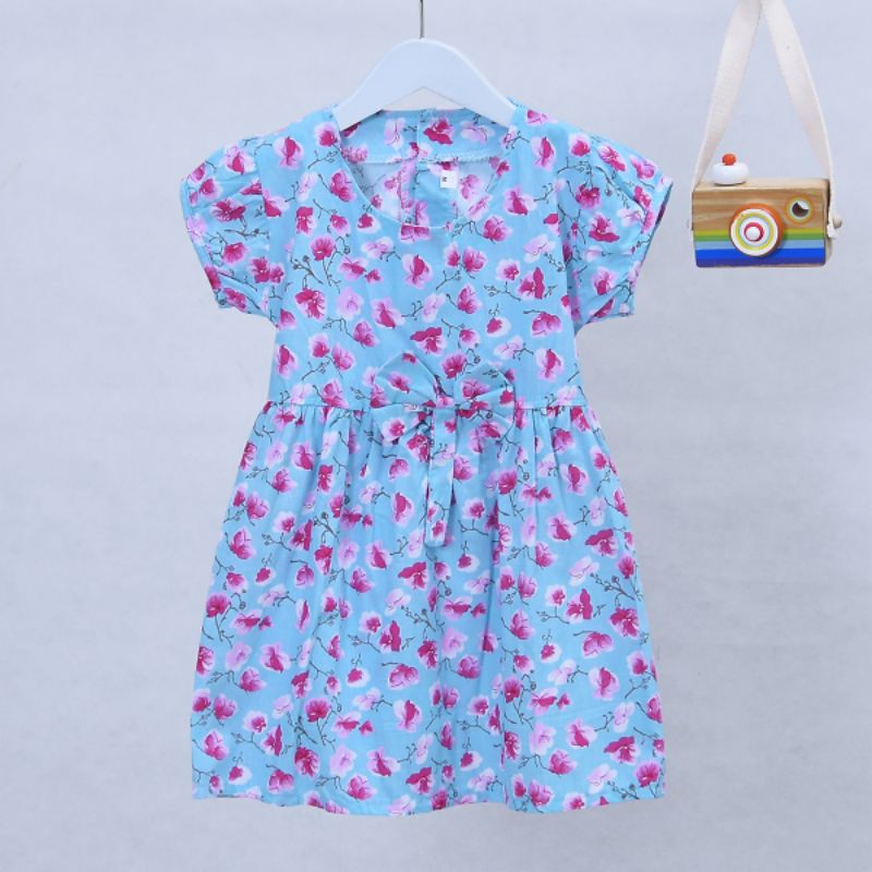 Dress ZAHRA Dress anak Katun jepang 3-6 tahun Dress Anak Motif Bunga