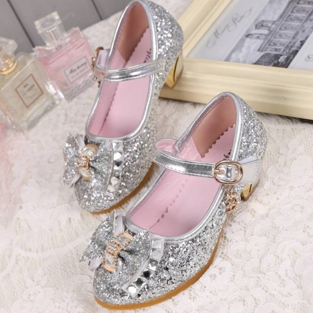 [Brandedbaby] 25-37 SEPATU HEELS ANAK IMPORT / SEPATU PRINCESS ANAK GLITTER / SEPATU PESTA ANAK