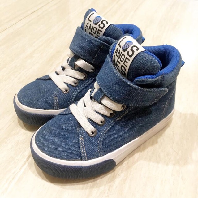 Sepatu Hnm original motif denim boots