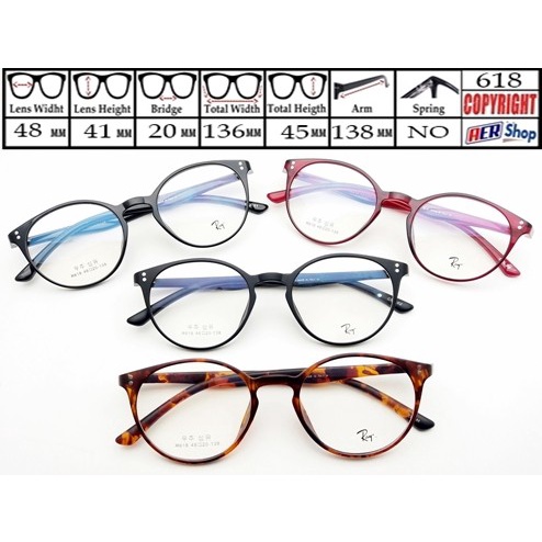 618. Kacamata minus bulat elastis frame kacamata ringan unisex
