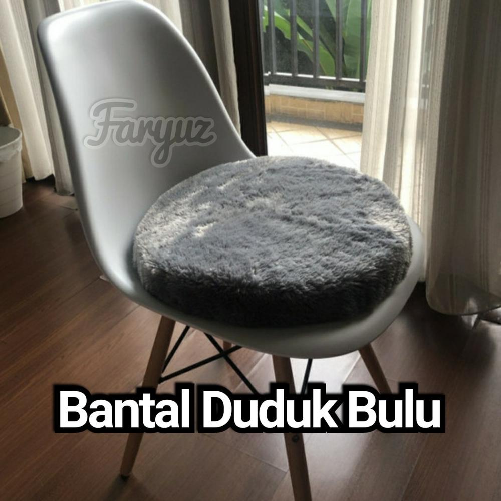 SUPER EMPUK BANTAL/ALAS DUDUK 40X40CM TEBAL 8CM & 5CM BULAT/KOTAK BUSA BULU RASFUR LESEHAN KURSI TER