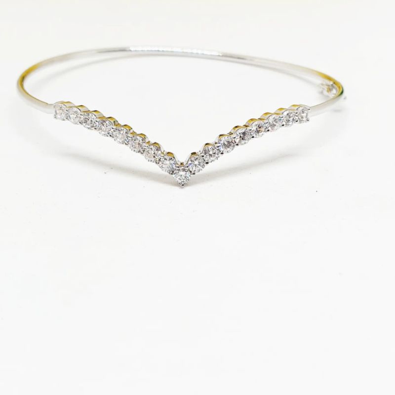 Gelang Tangan Bulat Aurel Mata Variasi Mas Putih 375/8k