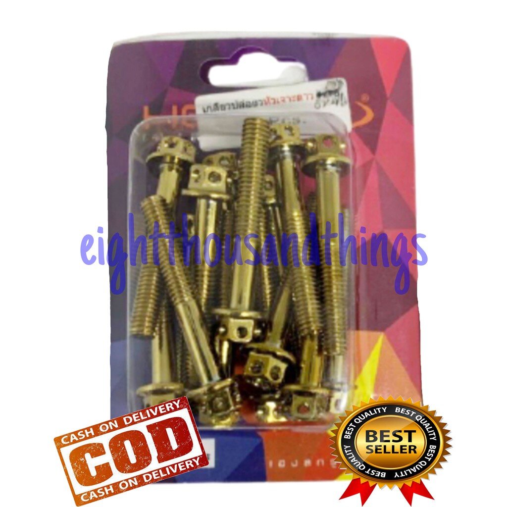 Baut Probolt Gold Flower M6x40 6x40 Drat 10 Panjang 40mm/4cm Heng Thailand Harga Satuan Import
