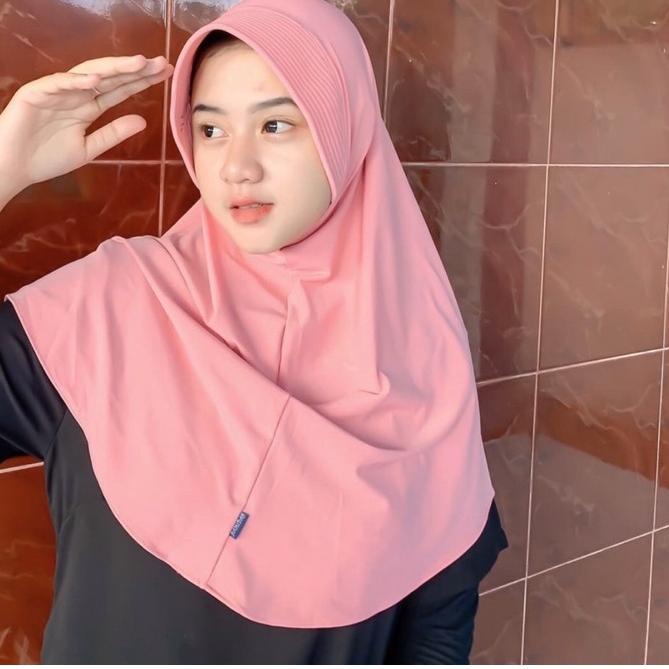 BERGO HAMIDAH OVAL HIJAB DAILY KERUDUNG JERSEY OVAL PANJANG MENUTUP DADA