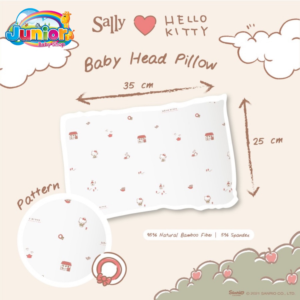 Friends Of Sally Baby Head Pillow Hello Kitty